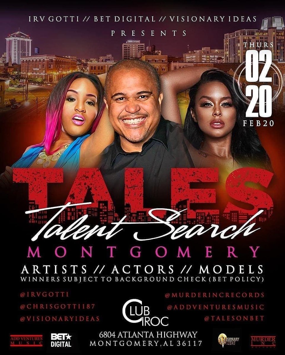 theMGFDN's tweet photo. Repost: YO GUMP TOWN THIS COULD BE YOU! ARTIST, ACTORS, ACTRESSES, MODELS... “TALES TALENT SEARCH” COMING TO MONTGOMERY ALABAMA &amp; SURROUNDING CITIES FEB 20TH @CLUBCIROCNATION ... NOBODYS  DOING WHAT THEY ARE DOING......
Slots Are Filling Fast For This Opportunity..... https://t.co/XoAHvxXocQ