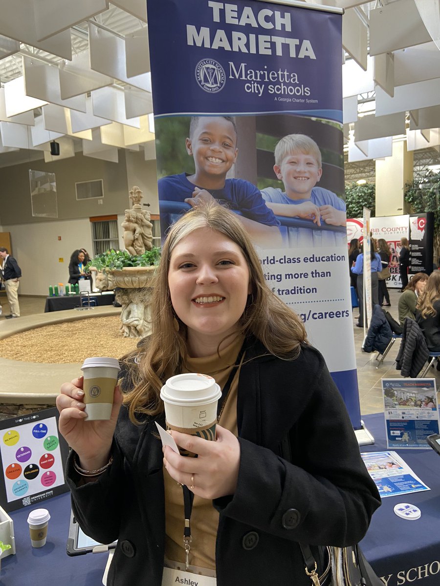 teach_marietta's tweet photo. Thank you, @RevDonEzell for helping to recruit the best to MCS! #CommunityMatters #SpecialDifferentBetter #FunSwag @grantrivera @MariettaCitySch @ksucareers @KSUBCOE https://t.co/GelfVGGeJL