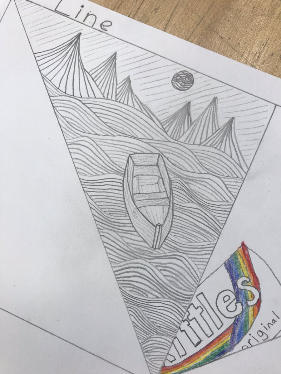 Andschauff's tweet photo. I love seeing my students creativity shine, even on a more simple assignment. These students are demonstrating their understanding of the element of art: line! #WCCreates https://t.co/pnEOg3mVIf