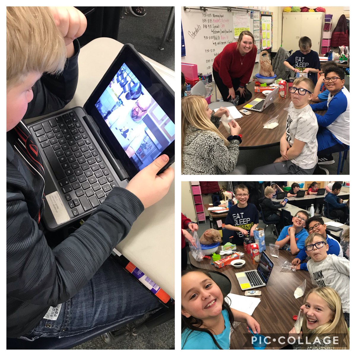 MrsTetraultYES's tweet photo. Students work through an endothermic reaction module while also using what they’ve learned to make homemade ice cream!  #TweetThatTechYES 🍦 https://t.co/QcHZMl6Oju