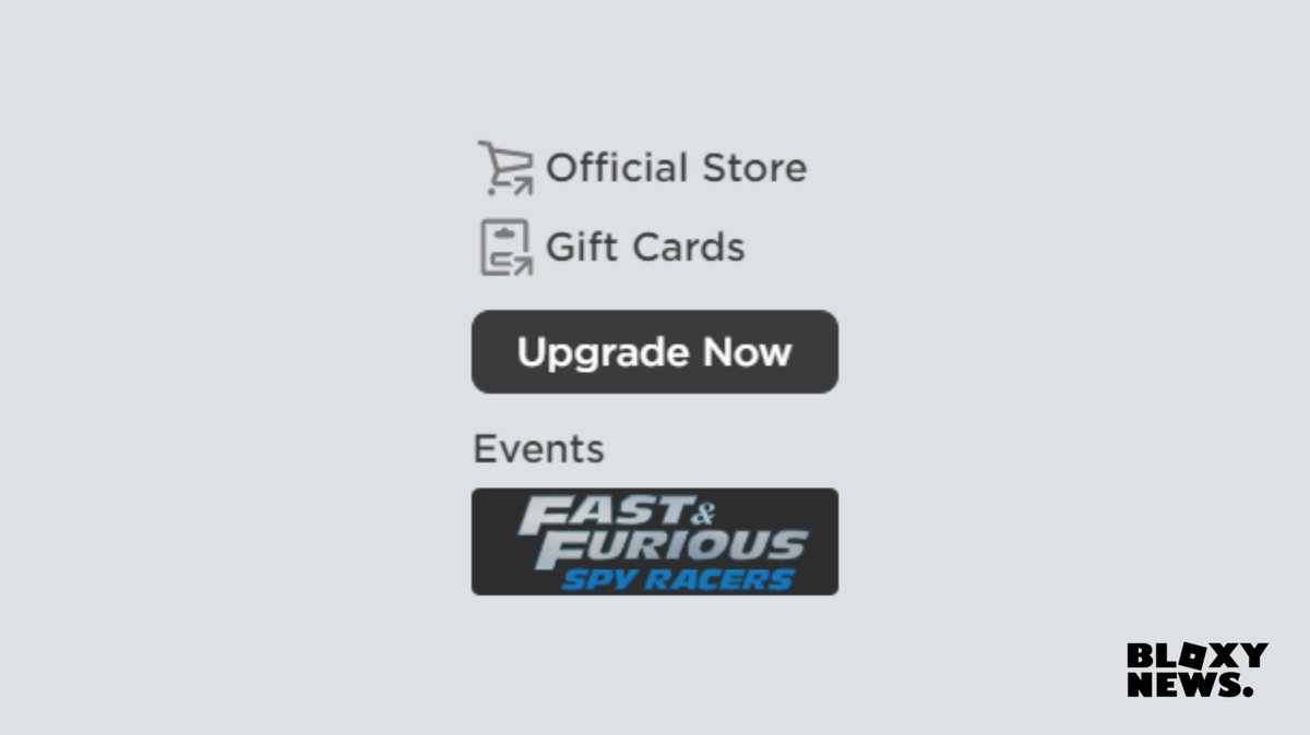 Bloxy News On Twitter It Has Just Been Updated Again To Move The Gift Cards Button From Under Events To Its Own Icon As Well As Change The Merchandise Button To Official - the roblox logo is now grey