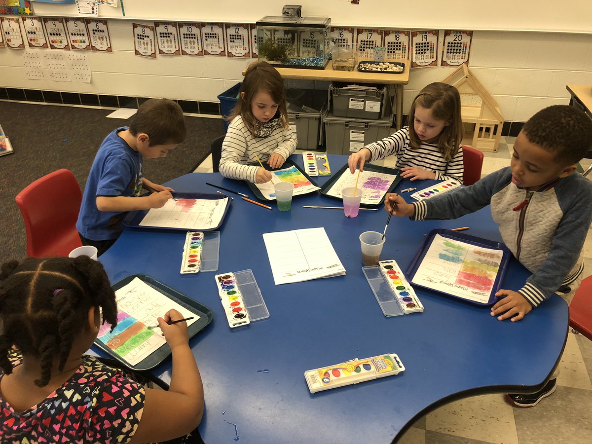 JenGlazier's tweet photo. “Magic” sight word writing today during K literacy centers. A fun, creative, and engaging way to practice and review our sight words 🖍🖌#bpslearners #kindergartenrocks @BinghamEagles https://t.co/G7piFsHyGv