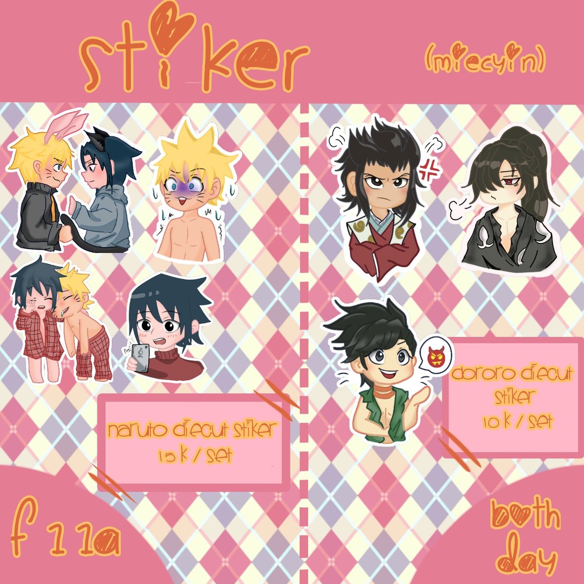 Yuxue981's tweet photo. Hallo~ aku buka PO merch CF sampe 12 Februari nih ✨
Fandom: Given, Paradox Live, Jojo, Naruto, Dororo, dan Nezha

Stoknya sedikit nih maaf ya :')
Untuk pemesanan bisa dm aku 👍
#cf14 #comifuro14 #katalogcf #comifuro #givenanime #nezha #naruto #dororo #bae #cozmez #jojo #jjba https://t.co/X4TaD8N1WQ