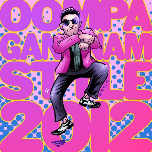 GeekyWhiteGuy's tweet photo. My #SketchEveryDay2020 drawing turned into my #AIGADesignFlex entry.
Here they are side-by-side!
Who else is singing this in their head now?
#art #design #gangmanstyle @psy_oppa @AIGAdesign https://t.co/846msOJGeU