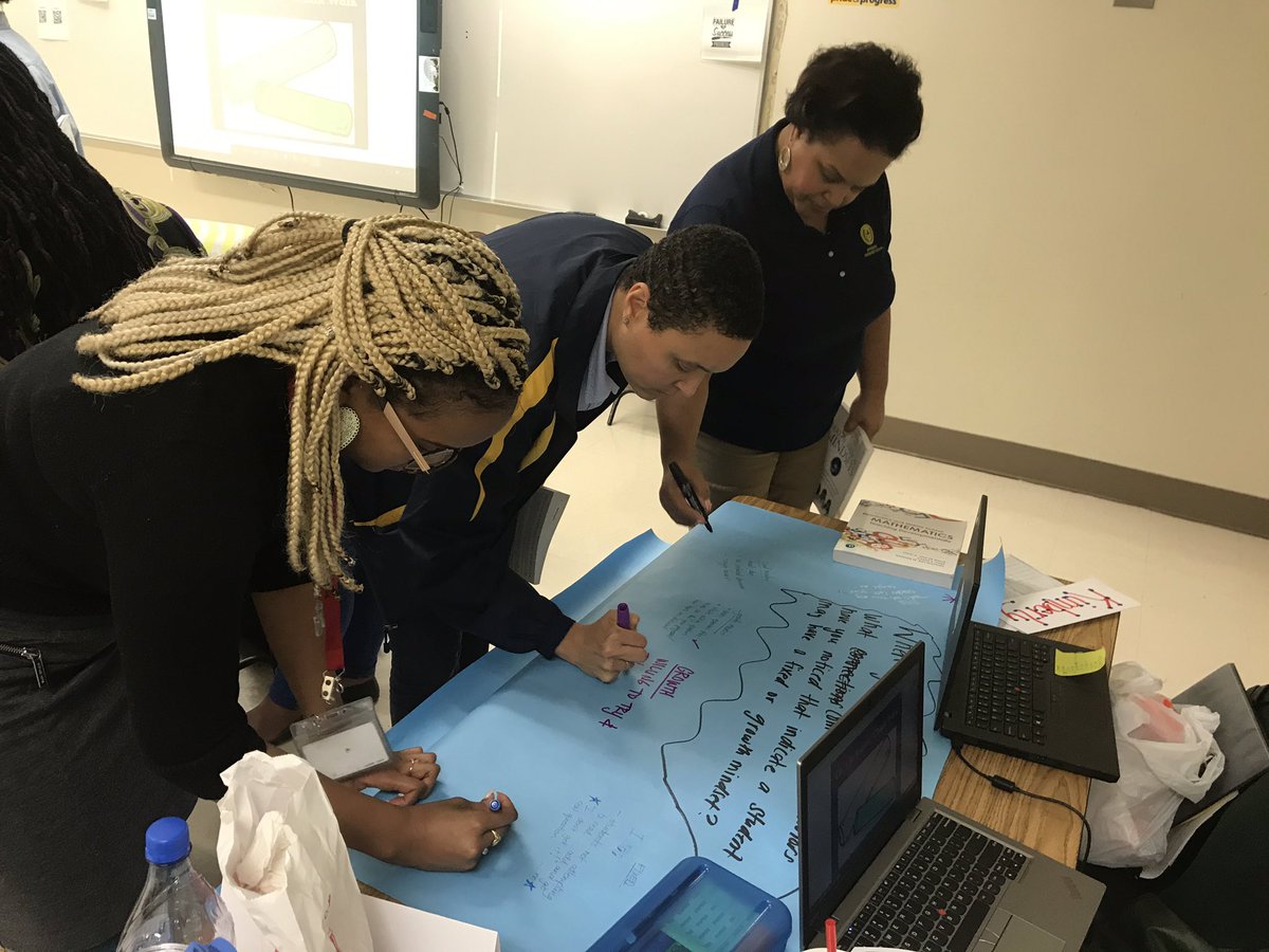 BinduMathMindst's tweet photo. Math Endorsement candidates examine mathematical mindsets through Chalk Talk. Thanks to the Amazing Instructors @AmariusR @GAClmarkert @forrests8 @iTeach_Literacy @Inbrownsbag @RobertsOF_7 @DaszKelly https://t.co/haRqtxzdjx