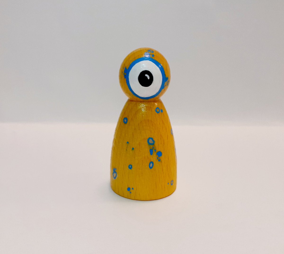 Excited to share the latest addition to my #etsy shop: Peg Doll - Alien / Monster - yellow with blue spots - natural wooden toy small world pretend play Waldorf space #toys #wooden #woodenplay #woodentoy #waldorf #natural #ecotoy #handmade etsy.me/36NdMN2