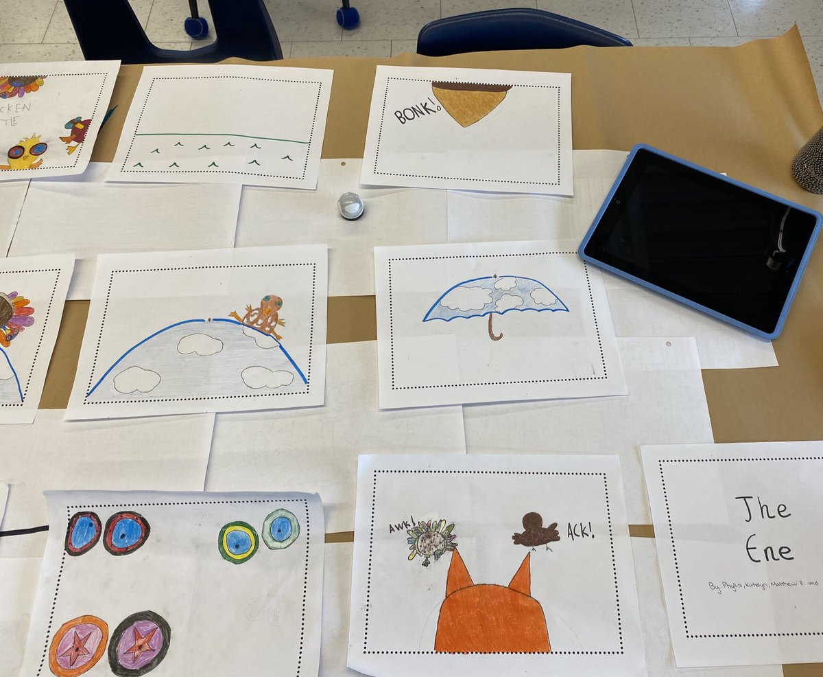 MrBonavota_HST's tweet photo. Working on our ozobot narrative retells. Excited to share our creations with our grade 3 tech buddies. #ycdsbstream #coding https://t.co/MA5nSeCJqb