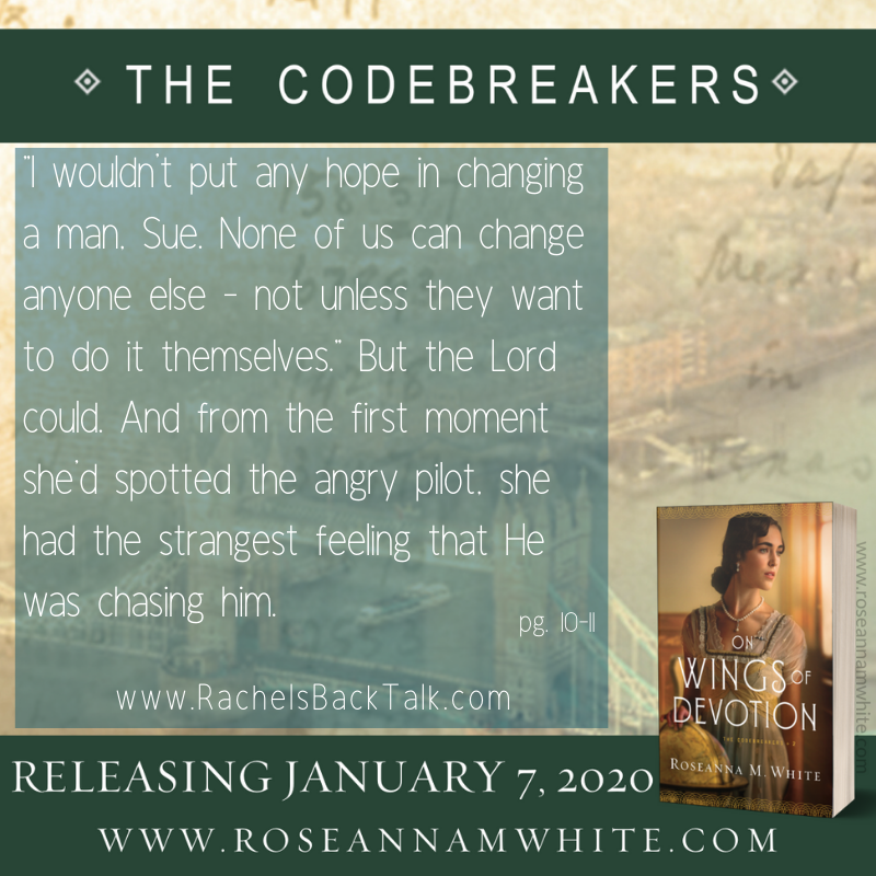 AuthorRachel17's tweet photo. Once again, Roseanna knocked it out of the park with her newest release "On Wings of Devotion." Read my review here: https://t.co/ufU6JutUYE

#rachelsbacktalk #amreading #authorlife #amwriting #roseannawhite #TheCodebreakers #OnWingsofDevotion @RoseannaMWhite https://t.co/bZ6CdGHjqc