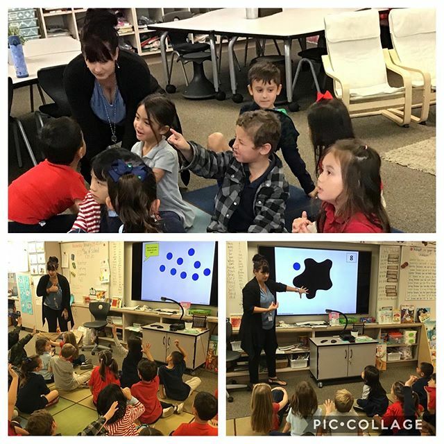 catlien's tweet photo. #splatmath anyone? These Kinders in @jengause โs class were so excited to โthrowโ the SPLAT at the shapes to figure out how many were covered up. The amount of information gained from this type of activity is invaluable. @heritagesteam #wearetusd https://t.co/RLJ3pYUzWV