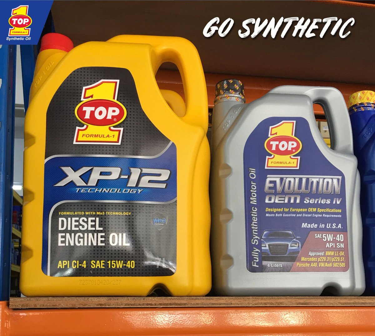 Top1OilUSA's tweet photo. TOP 1 has the right oil for your vehicle, whether you’re pushing to extreme limits or looking for the best lubricant to handle the wear and tear of city driving. Get TOP Performance and TOP Protection with TOP 1.
#GoSynthetic https://t.co/H0SAAnijPg
