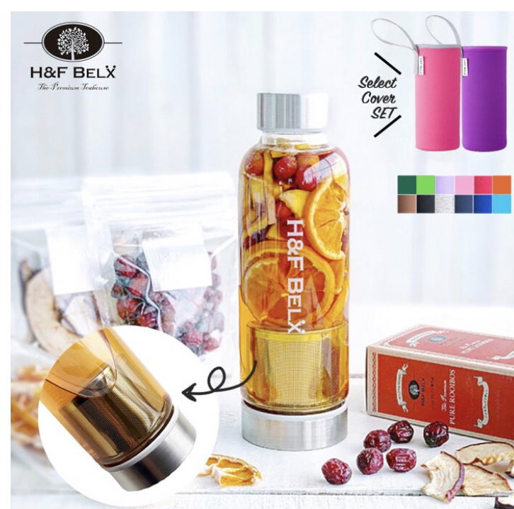 H&F BELX ガラスタンブラーガラスのタンブラーがとにかく可愛い。これ持って出かけるだけでテンション爆上がり。下の茶漉しにお茶入れて水かお湯注げばOK。いろんな味のルイボスティーも売ってて飽きもこないし、ノンカフェインなので妊婦さんや授乳中も安心して飲める。 https://a.r10.to/hIJJNb&nbsp;