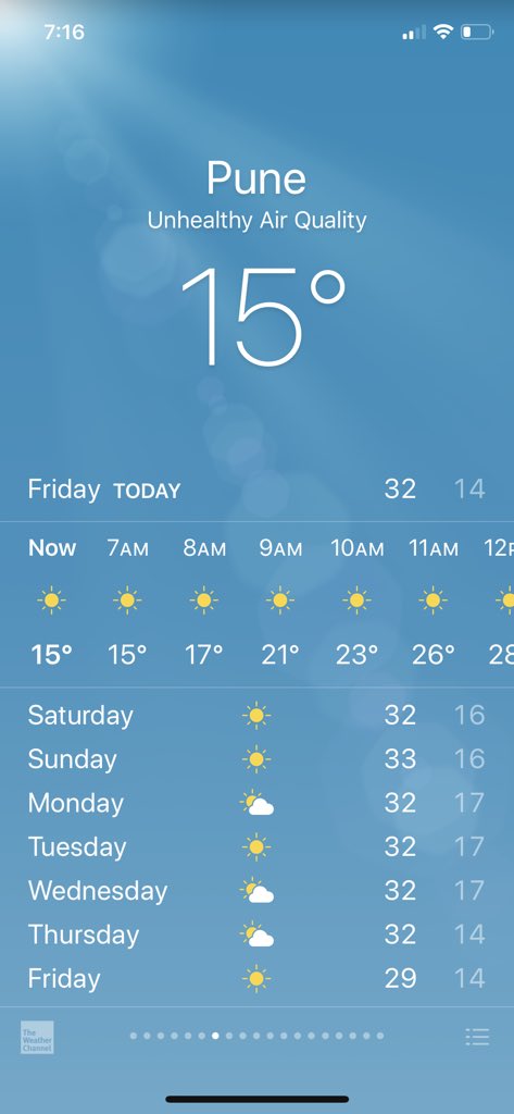 Gautaamm's tweet photo. I see @aparanjape posts everyday about the winter and how this is a “cold spell” and I definitely don’t miss living in the US right now! 

#America #Winter #reallycold #Pune https://t.co/C7ubWnh6L4
