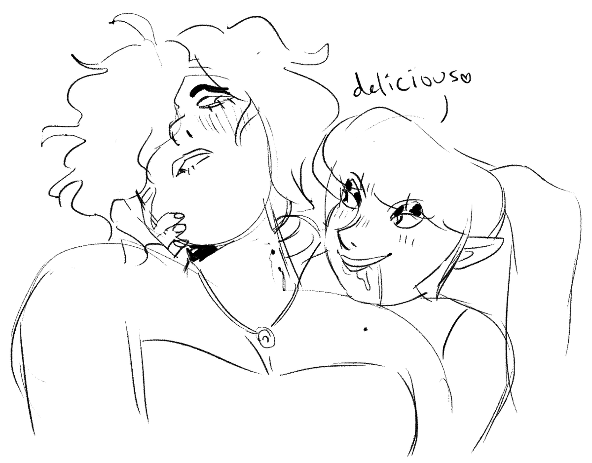 my new oc elliot! she's a v bi werewolf n looks a lot angrier than she rly is n ive decided she's got a thing for Sylvia, @spongesin's vampire oc. n its all v gay 