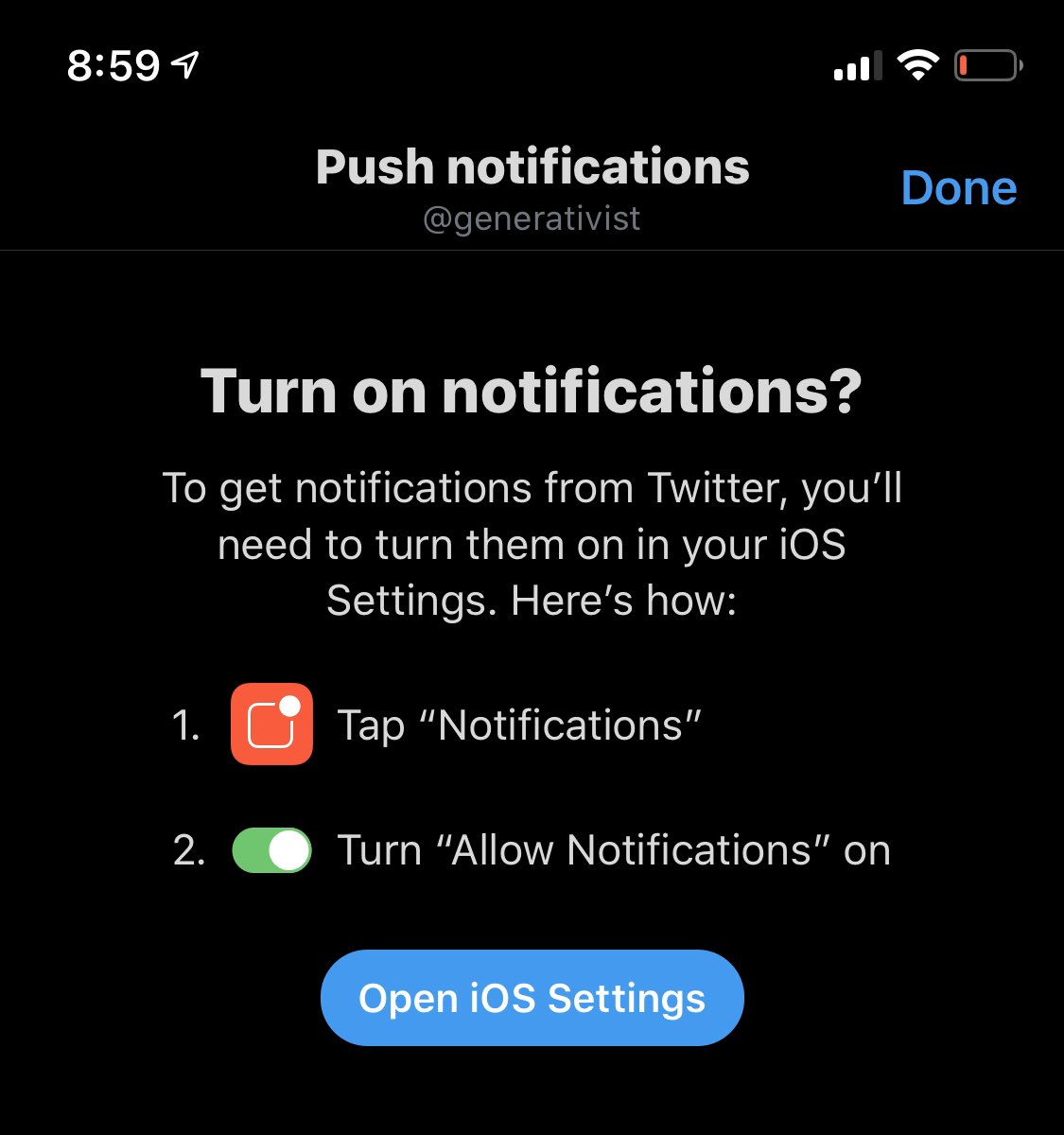 Requires all notifications are on