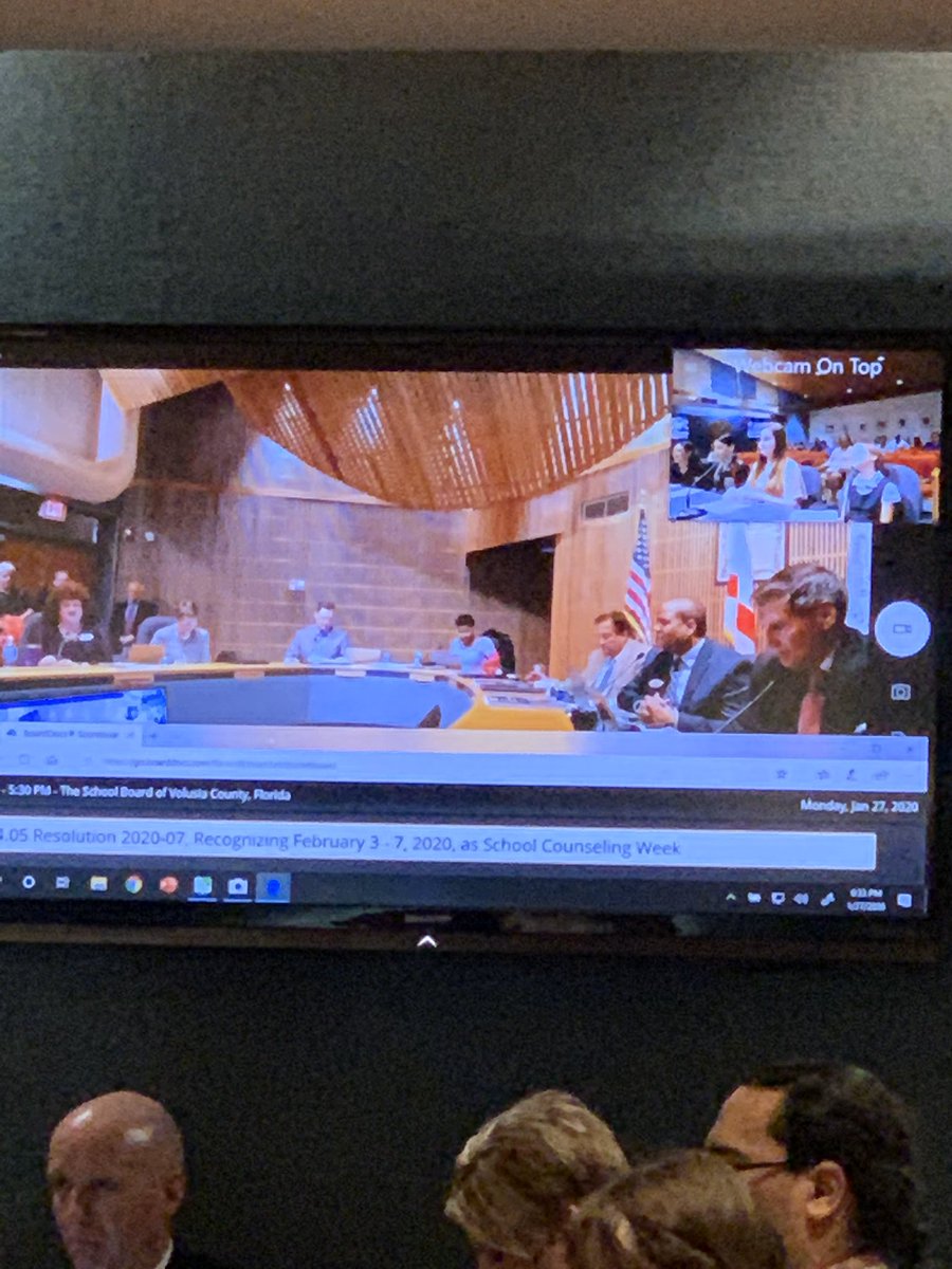 On Tuesday, Creekside student Rose Downey represented all Middle School students of the county at the School Board meeting to help proclaim that National Counselors’ Week be recognized by the county next week. #CreeksideVCSRocks