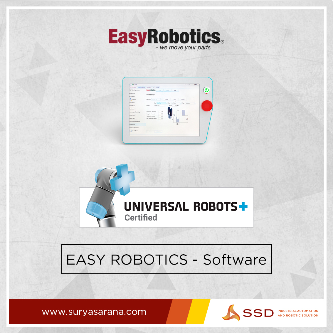 SSDautomation's tweet image. Our Website : suryasarana.com

#EasyRobotics #JualEasyRobotics #EasyRoboticsIndonesia #DistributorresmiEasyRobotics #AgenresmiEasyRobotics #RobotAccessories #SupplierRobotAccessories #JualRobotAccessories #DistributorRobotAccessories