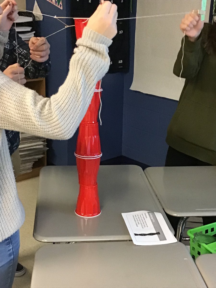 JenVarnerMC's tweet photo. Students in Ms. Sikes Algebra 1 classes at CASHS are participating in a team building activity to encourage communication and perseverance.  @sikesalgebra @CASDmath https://t.co/LPvmVt7lIZ