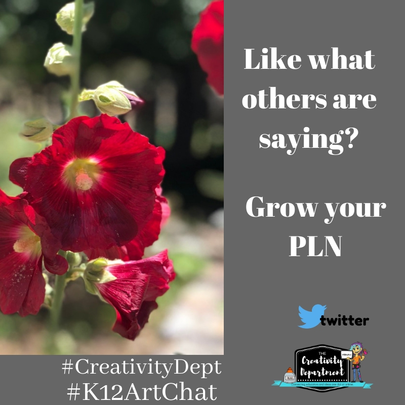 creativitydept's tweet photo. Like what others are saying? Follow them & grow your PLN! #CreativeDept #K12ArtChat @NAEA @TXarted @ideo https://t.co/ZZU94VxL90