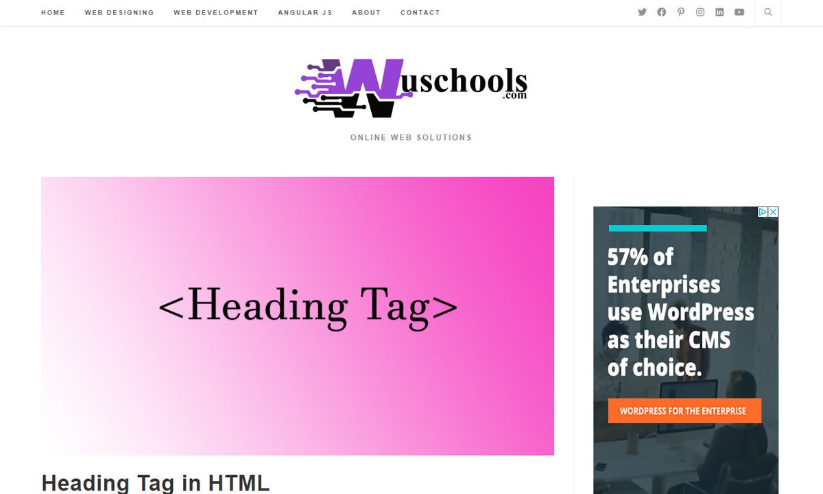 Devcide1's tweet image. Heading Tag in HTML
#htmlpage #html #taghtml #tags #h1 #development
via wuschools.com
☛ amp.gs/ufk4