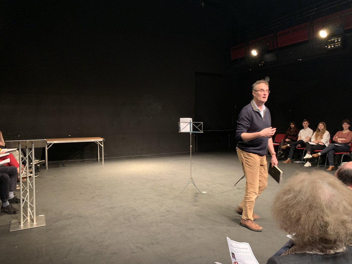 UEAArchives's tweet photo. ... also thanks to playwright @UEADrama Professor #SteveWaters for introducing the evening & conjuring the spirit of UEA graduate, #SnooWilson, whose incredible archive we hold for teaching/research. And to Snoo’s family for attending & supporting the students actors and writers. https://t.co/ugKz66BfCE