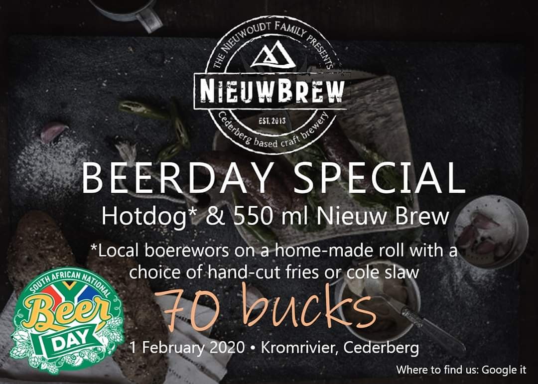 nieuwbrew's tweet photo. Come join us this Saturday for @SANBeerDay!🍻🤩 https://t.co/0dquD0Z3NV