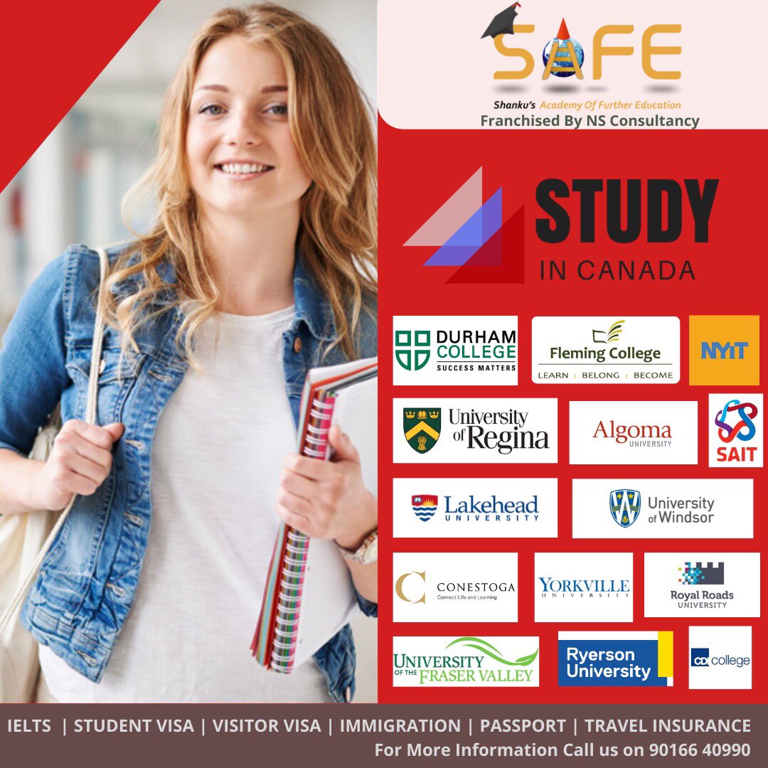 EducareSafe's tweet image. Reasons To Study In Canada 
1.Well reputed universities and colleges 
2. Multiple courses &amp;amp; programs
3.Excellent learning environment 
4. Various work opportunities on campus/off campus
#studyabroad #studyincanada #studentvisa #intake2020 #visaconsultancy #safeeducare #vadodara