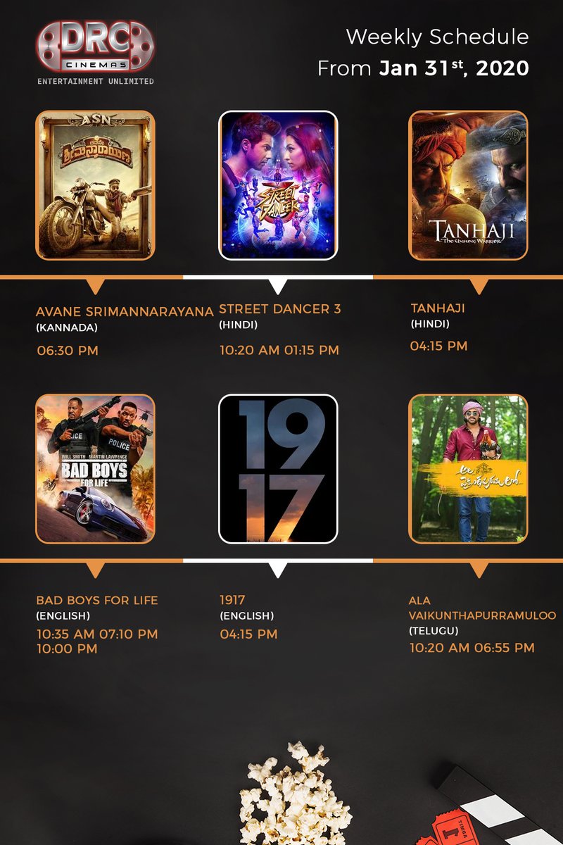 DRCCinemas's tweet photo. This week at @DRCCinemas.
#MoviesInMysuru #Movies #MoviesInMysore #MysuruMultiplex #MysoreMultiplex #DRCCinemas #DRC #Mysuru #Mysore https://t.co/98EOWYiHiZ