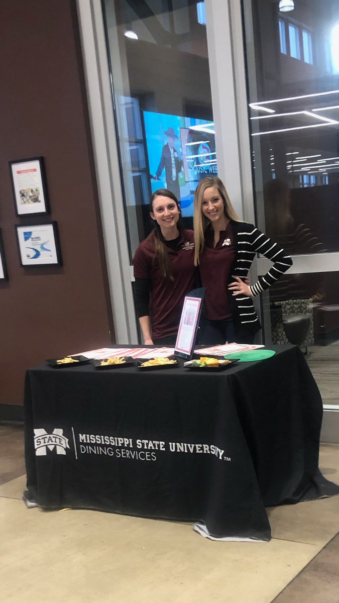 This week our Dietetic Interns Tess &amp; Lisa taught the MS State Students about healthy portion sizes!