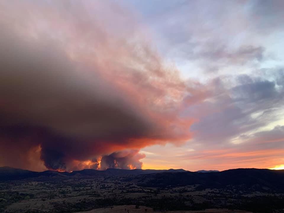 aimeeshack's tweet photo. #OrroralValleyFire
in #Canberra from Urambi Hills. Photo: Elena Plumb #orroralvalley #AustraliaBurning #CanberraFires #NamadjiFire #AustralianBushfires #AustralianBushfiresDisaster #CanberraFire #bushfirecrisis
#AustralianFires #actfires #actRuralFireService https://t.co/AMbm8h4GpY