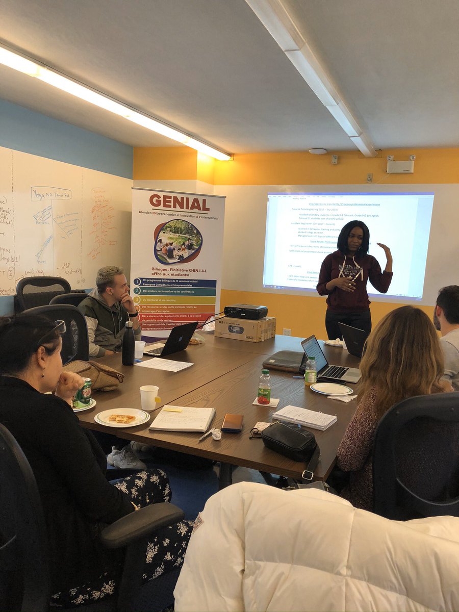 GlendonGENIAL's tweet photo. Kick off of the Entrepreneurial Skills Passport Program with the 2020 Glendon students entrepreneurs cohort eager to start their entrepreneurial journey #GlendonGenial #Glendon #YorkU https://t.co/xrTgZx3SE2