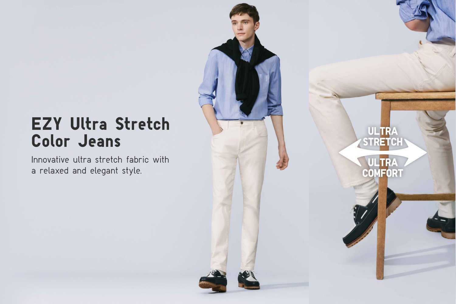 UNIQLO Philippines on X: Ultra stretch is meant for ultra style and  comfort. Our new EZY Ultra Stretch Color Jeans gives you that skinny and  sharp silhouette, and has an easy waist