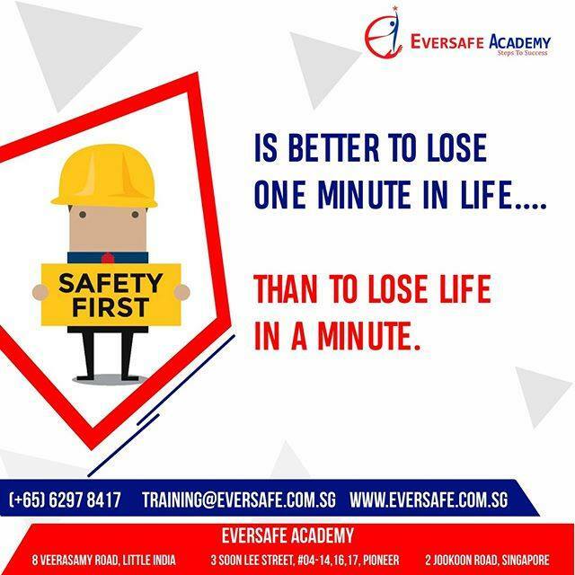 Better to Lose One Minute in Life That To Lose Life In A Minute 👍 ▪️ Visit: eversafe.com.sg ▪️ #EversafeAcademy #safetyfirst #safetyofficer #safetytraining #constructionsafety #worksafety #wsh #singapore #construction #training #safetytips #h… ift.tt/2Udn7Lc