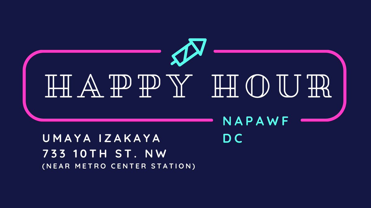 NAPAWFDC's tweet photo. Did someone say happy hour?
YES. It was us. See you next week at Umaya Izakaya for our bimonthly happy hour.
Bring a friend!!! #AAPIWomen #AAPIDC #NAPAWF https://t.co/LnVLnNV9oR