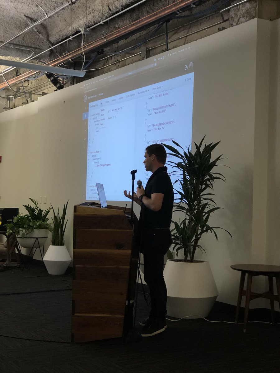 Sean in front of a GraphiQL