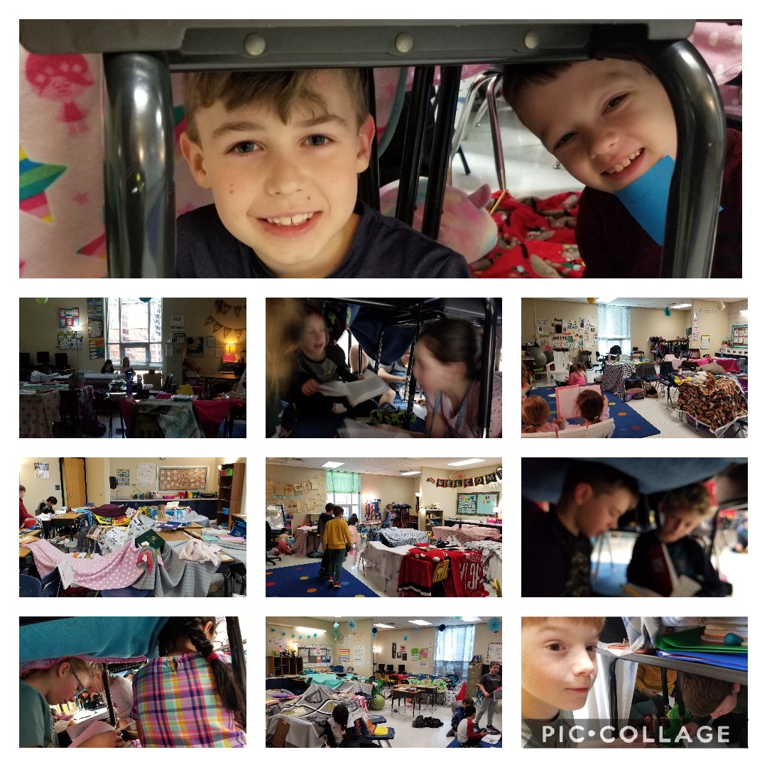 d_kinoshita1's tweet photo. #4houses1pack #writingcelebration #specificfeedback These writers celebrated the end of their Informational Piece by building forts and reading to each other! It was such an engaging and immersive experience. @andylallison @MrsAlhadeff @LBrooksSAE @CmLiebrock @hbzey https://t.co/PzayibnwOz