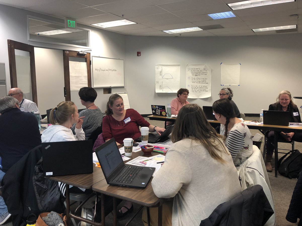 Jeffco_Math's tweet photo. Jeffco Sec Math Ts getting their Routines for Reasoning on! #connectingrepresentations #jeffcogenerations #jeffcomathinstruction #mathpracticesrock https://t.co/C7CPweipI2