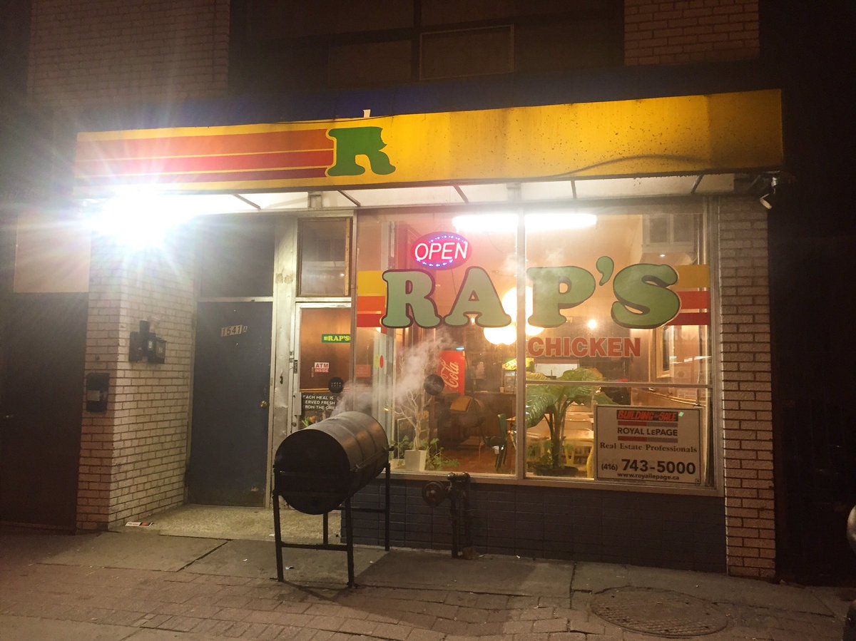 It’s almost 11pm. Just finished a round of property showings.  Couldn’t resist a late night dinner of #JerkChicken, rice and peas with #Oxtailgravy at this spot (#Raps) on EglingtonAveW - #littlejamaica #Toronto!  #OpenLate #TorontoAtNight