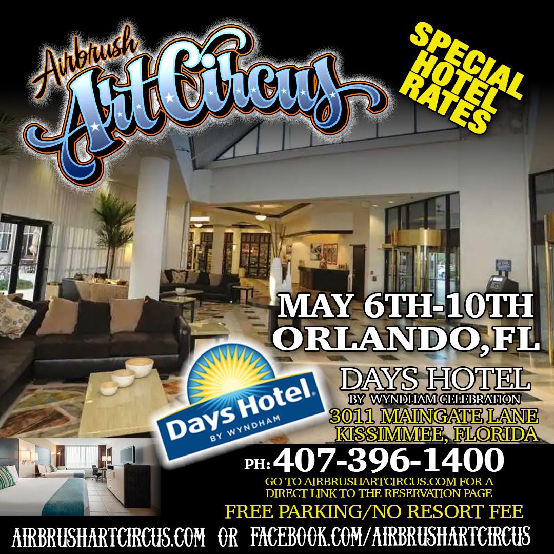 arharnage33's tweet photo. Coming to Orlando in May! #beginnersbootcamp #airbrush #airbrushartcircus #iwata #OrlandoFL #artool #NEO @iwata_airbrush @TrulersSaveTime @CoastAirbrush @AirbrushCircus https://t.co/2Y0UKDXakN