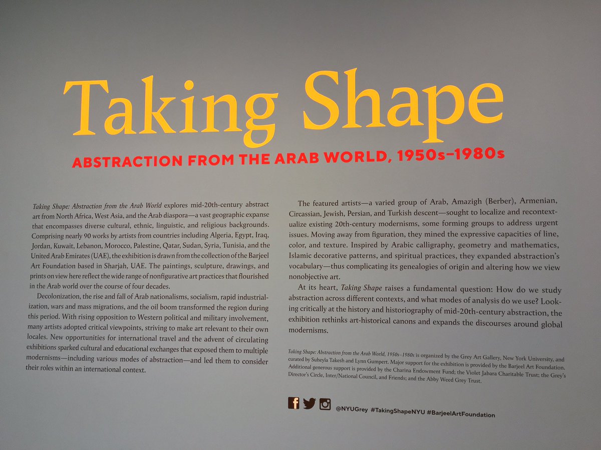 Taking Shape: Abstraction from the Arab World, 1950s–1980s: Takesh
