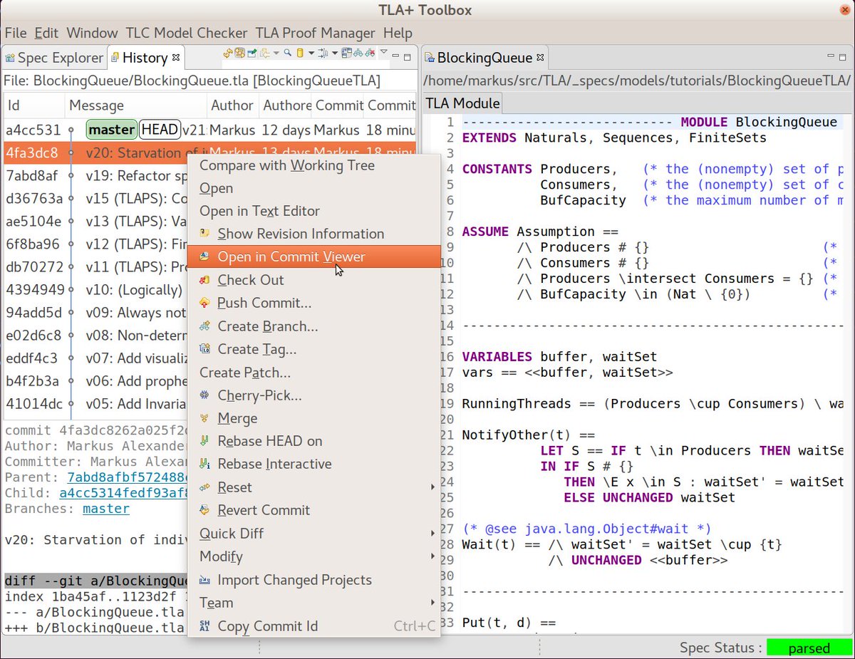 Eclipse Egit in the TLA+ Toolbox