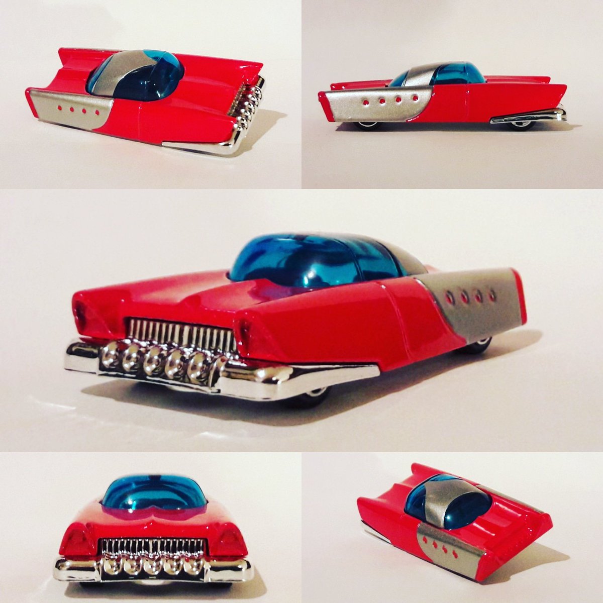 HollowPlanetD's tweet image. 1953, 15 years before Hot Wheels first appeared in stores, Mattel&apos;s co-founder #elliothandler designed a 1:18 scale friction-motor toy car: the Dream Mobile. Now it returns as a #hotwheels &amp;amp; I picked up one yesterday. What a beaut. #hotwheelsdaily