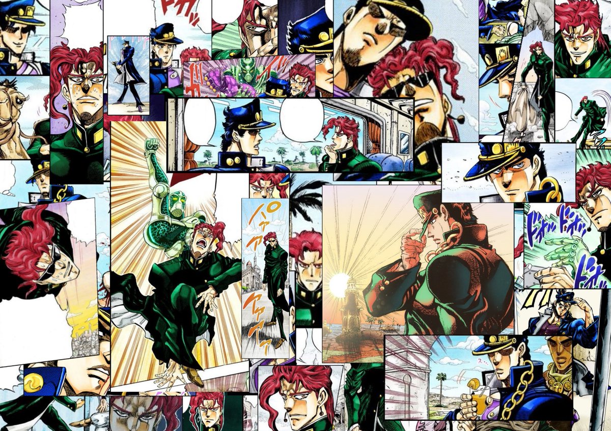 Redrowlet On Twitter A Vision Appeared In My Head Some Hours Ago And Now It Has Been Made Real Jotaro And Kakyoin a vision appeared in my head some hours