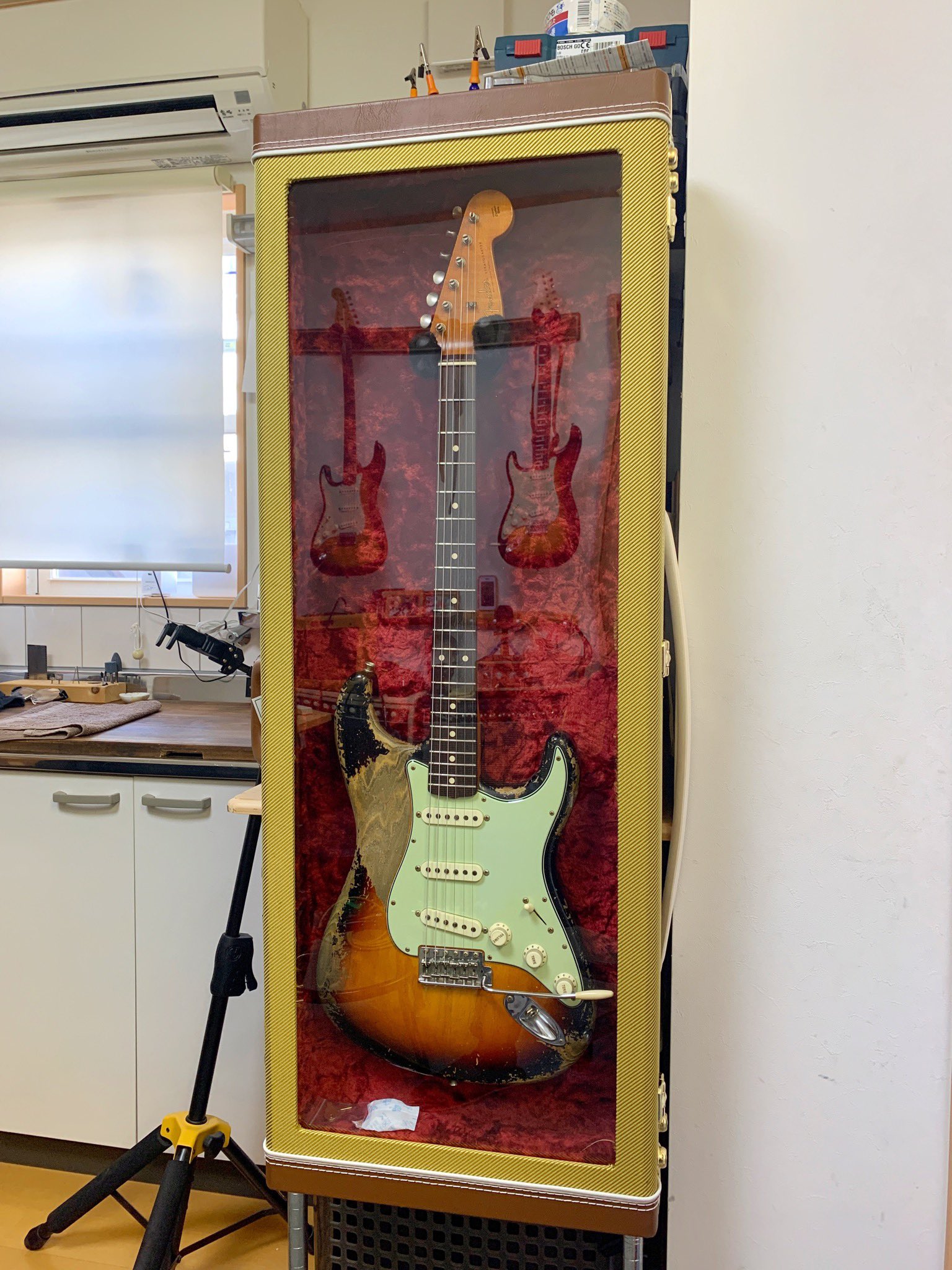 Fender Start Case Fender Classic Series Guitar Case Stand Tweed