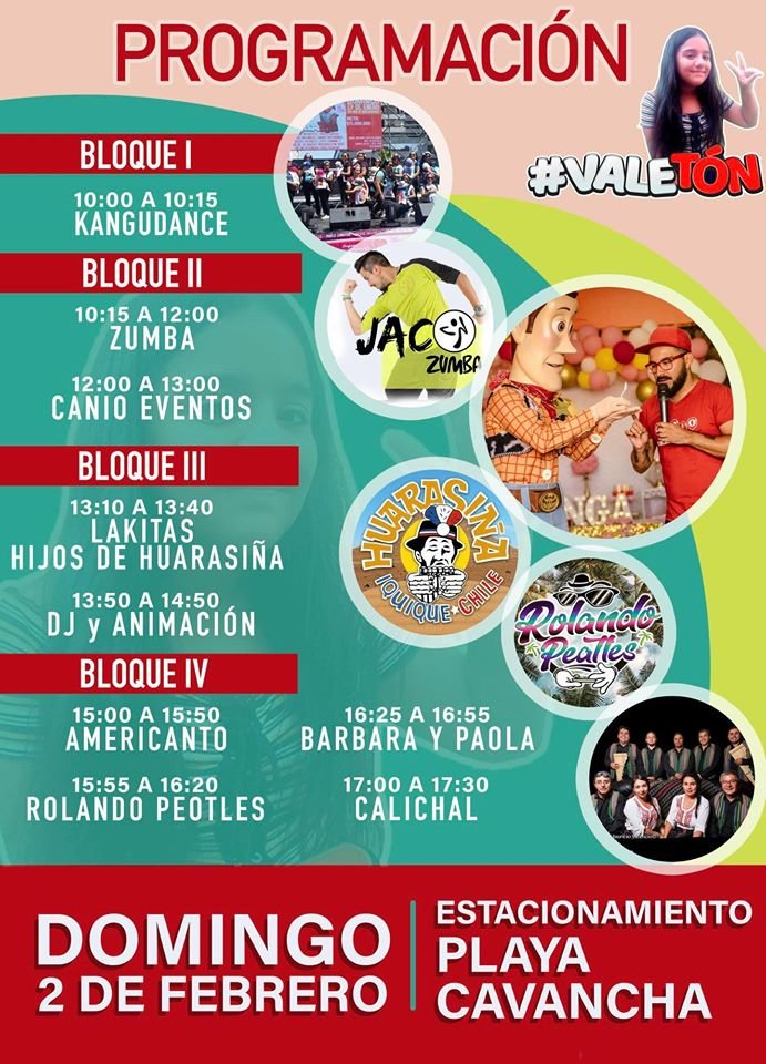 kangudanza's tweet photo. Estaremos abriendo la #Valetón a las 10:00 hrs!!!!
Luego #Zumba y más tarde #Canioeventos
Participa, disfruta y colabora!!!
#Iquique #AltoHospicio https://t.co/Tl0UUJQllC