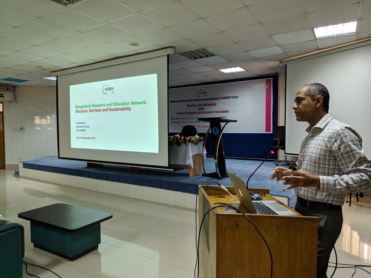BdRENUGC's tweet photo. Meeting of Delegates from Medical Colleges and Research Institutes with the Chairperson, BdREN.
Participants: DMC, CMC, SIRSMC, SSMC, DDC, MMC, BARI, BRRI, BJRI, BMD, ICDDR_B, BIDS, BARD
[Date: September 29, 2019] https://t.co/KfPGQDT8VW