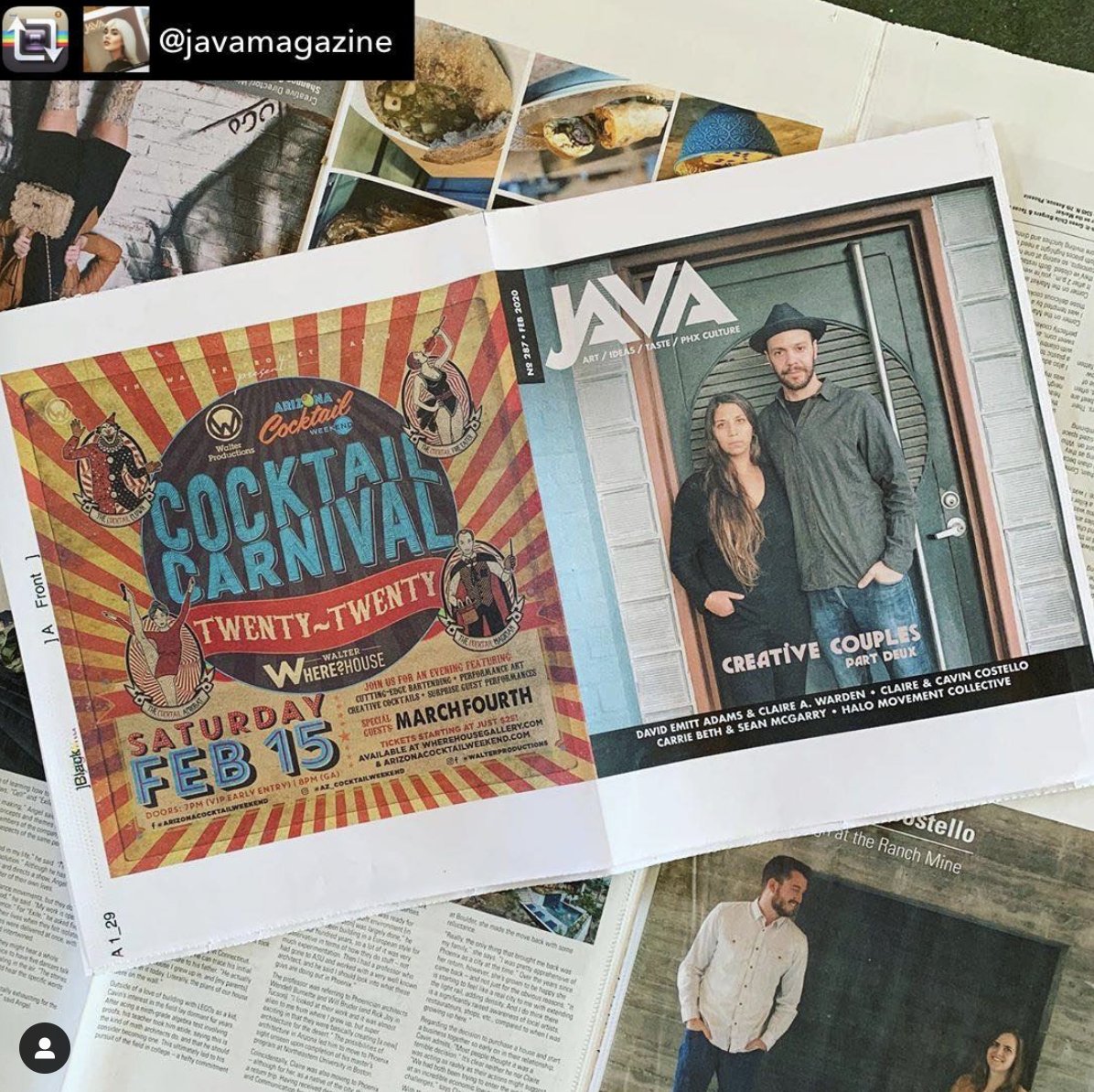 9TheGallery's tweet image. Thank you @JavaMag for featuring us in your 2nd annual February #creativecouples issue! Stay tuned...we can’t wait to see the spread!
#javamag #javamagazine #phxartist #azartist #artistsaz #artlinkaz #phxfridays #art #artgallery #gallery #contemporaryart #funwow #9thegallery