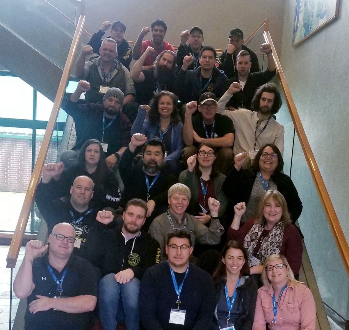 ppelletreau's tweet photo. CLC Harrison Winter School students send their message of Solidarity to IAM 3 Point Members held out on strike for over 7 weeks @iamawcanada #canlab #bclab https://t.co/DdCxsPJXH6