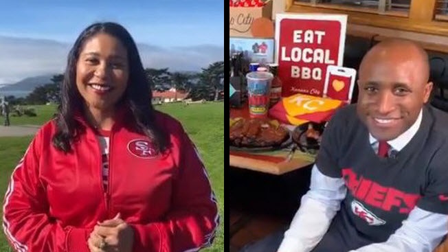 nbcbayarea's tweet photo. Bets are in! San Francisco Mayor @LondonBreed is putting the city’s famous Thanh Long garlic noodles and crab on the table after accepting a #SuperBowl challenge from Kansas City Mayor @QuintonLucasKC. https://t.co/ovoPSLWoFY https://t.co/08KAiYZobw