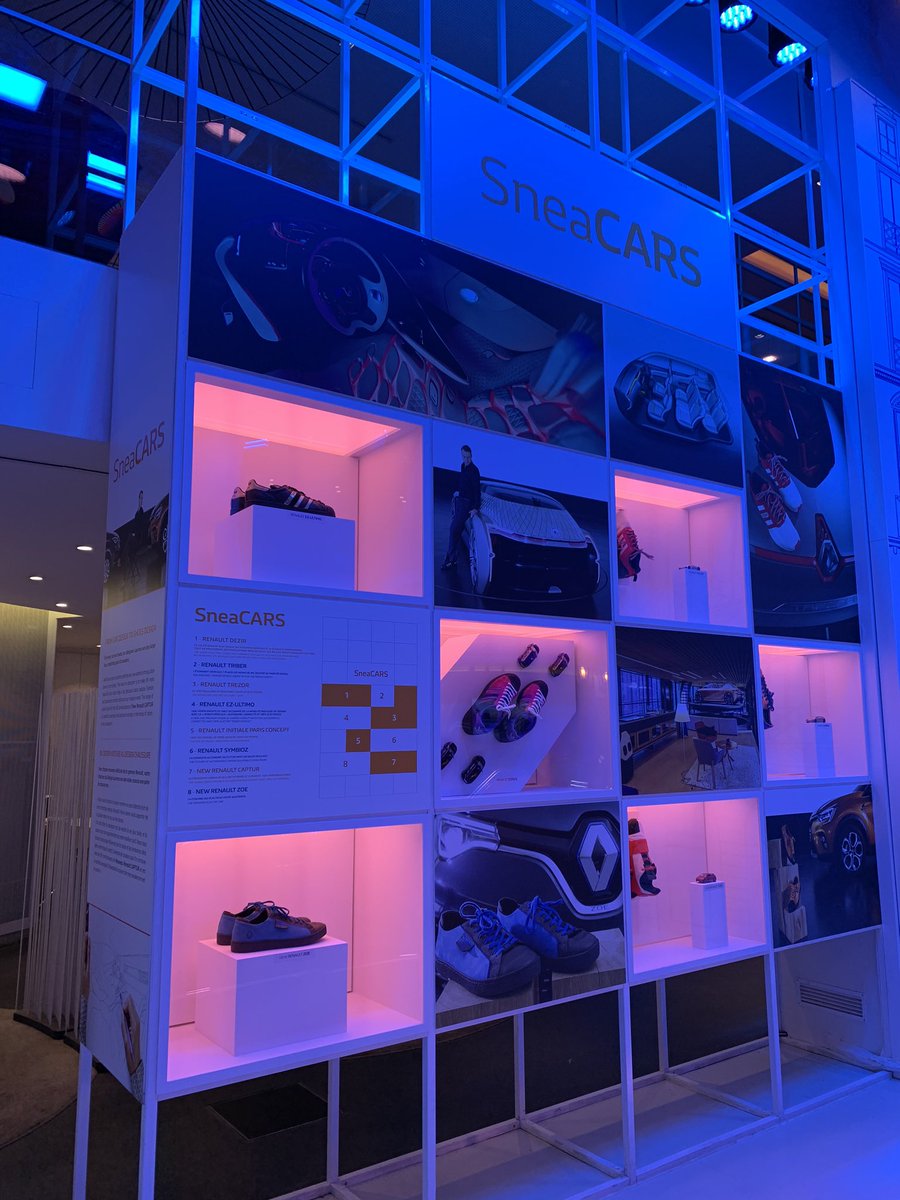Vdl_Laura's tweet photo. #SneaCARS | Yesterday, at @AtelierRenault we decided to tell the story of our cars through the matching and personalized #sneakers of @Groupe_Renault Head of Design #LaurensVanDenAcker! Proud of this event hold in front of more than 130 journalists and influencers ✨✨✨
#Design https://t.co/wpjU5WHczm