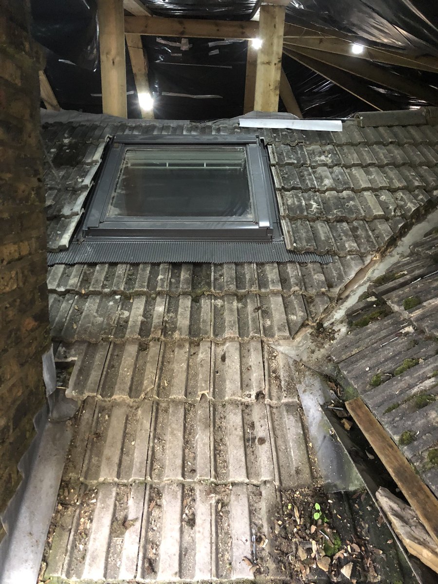 A 3 layer torch on felt roof, lead gutter, flashing, valleys &amp; a velux window. #awhittakerroofing #leadwork #leadworker #roofing #roofer #islington #essex #epping #northlondon #eastlondon #construction #leyton #leytonstone #walthamstow #loughton #brentwood #london #Architect